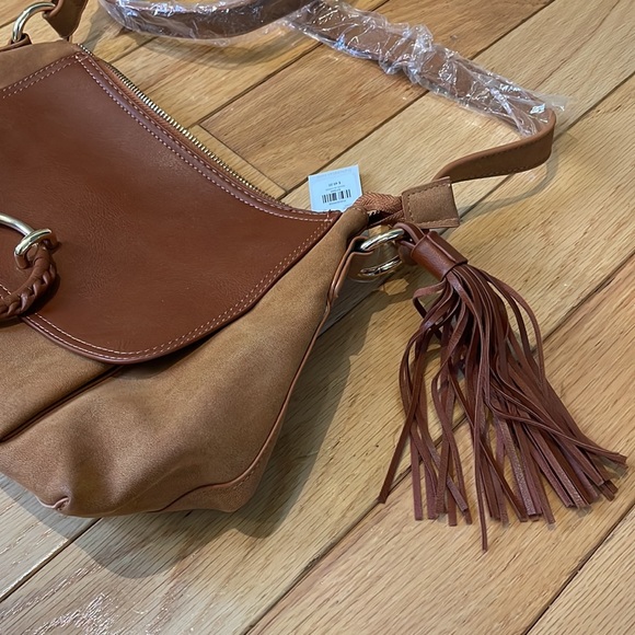 Francesca’s faux suede bag- NWT rich chestnut color - Picture 2 of 4